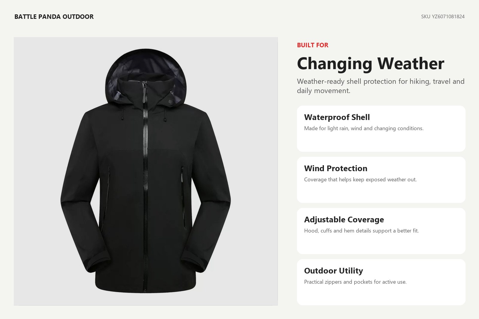N-Series Beta AR Breathable Waterproof Shell Jacket detail