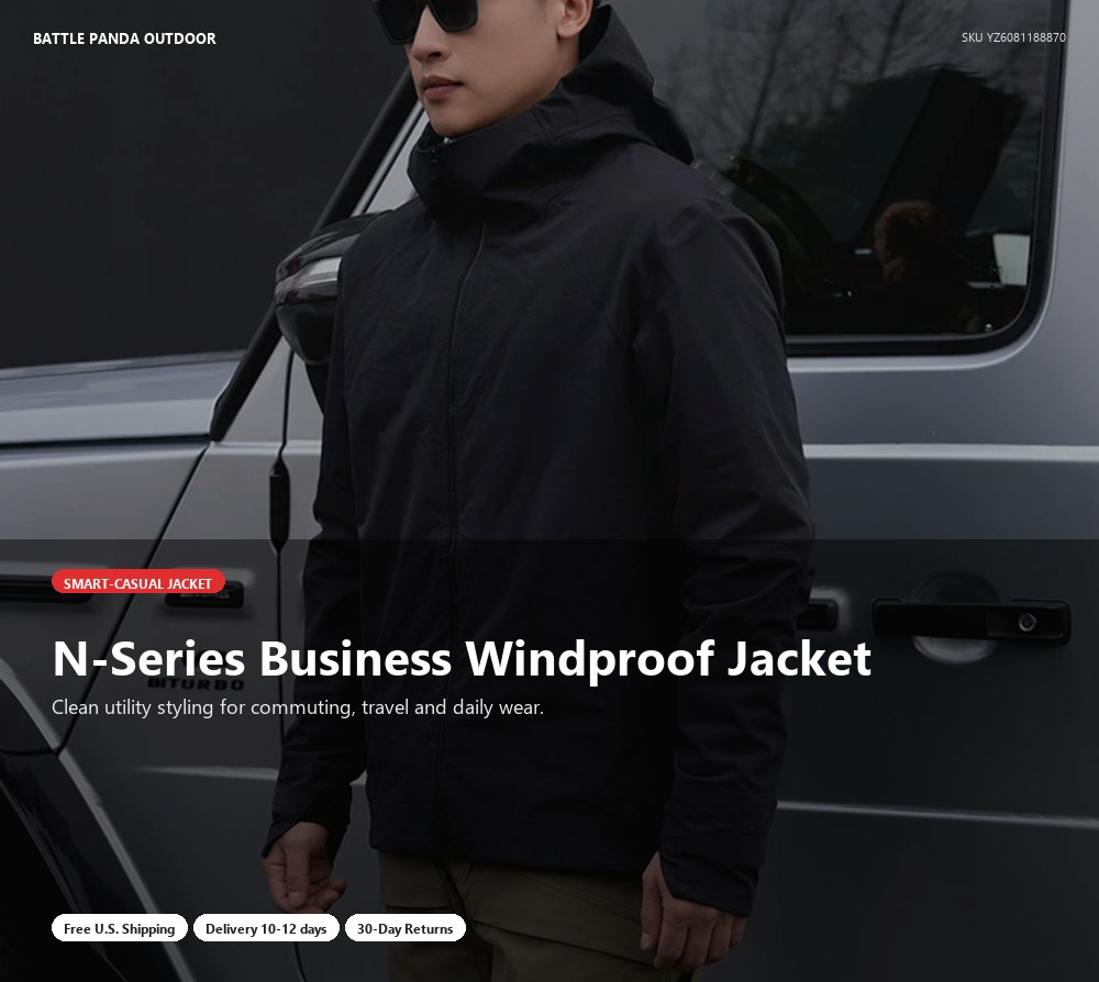 N-Series Business Windproof Jacket detail