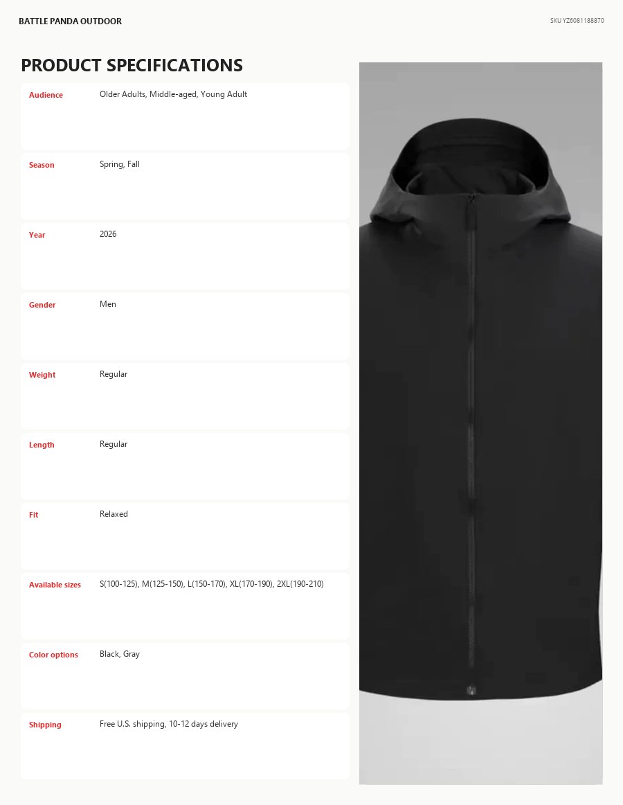 N-Series Business Windproof Jacket detail