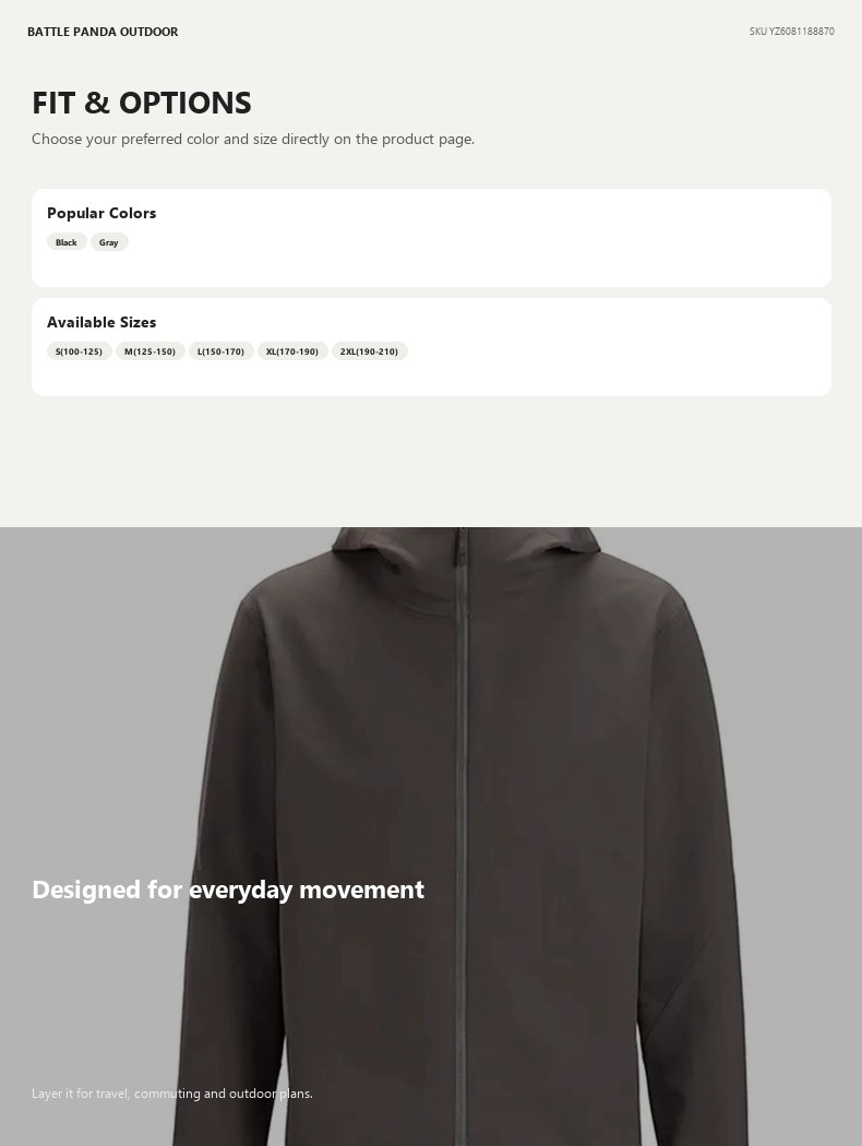 N-Series Business Windproof Jacket detail