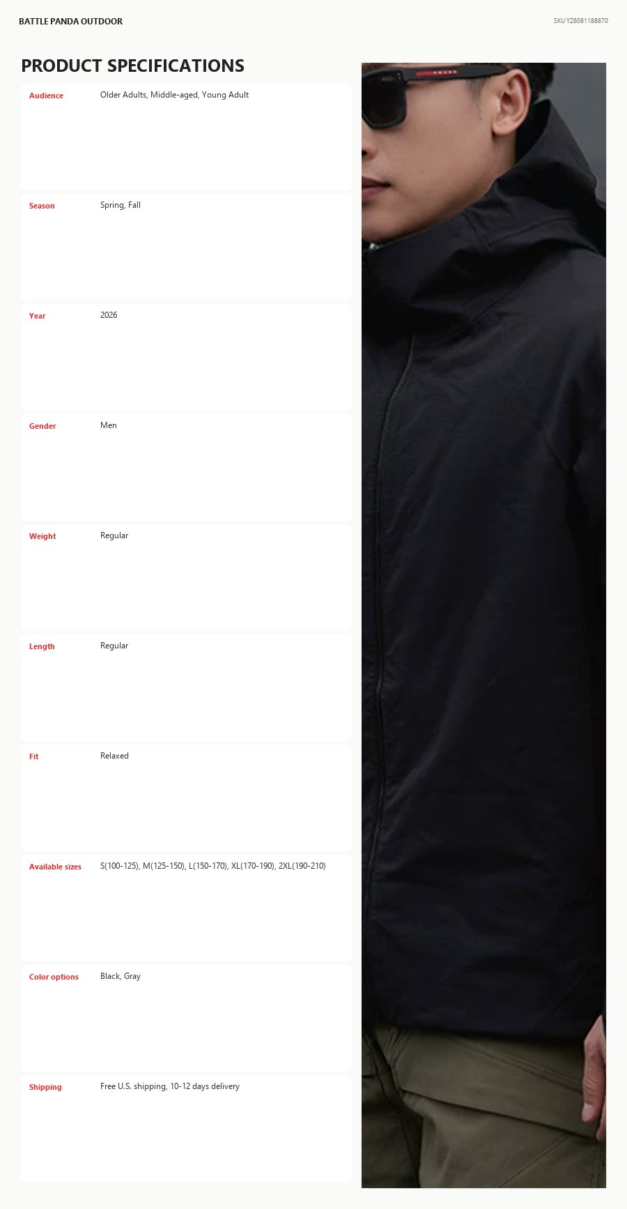 N-Series Business Windproof Jacket detail