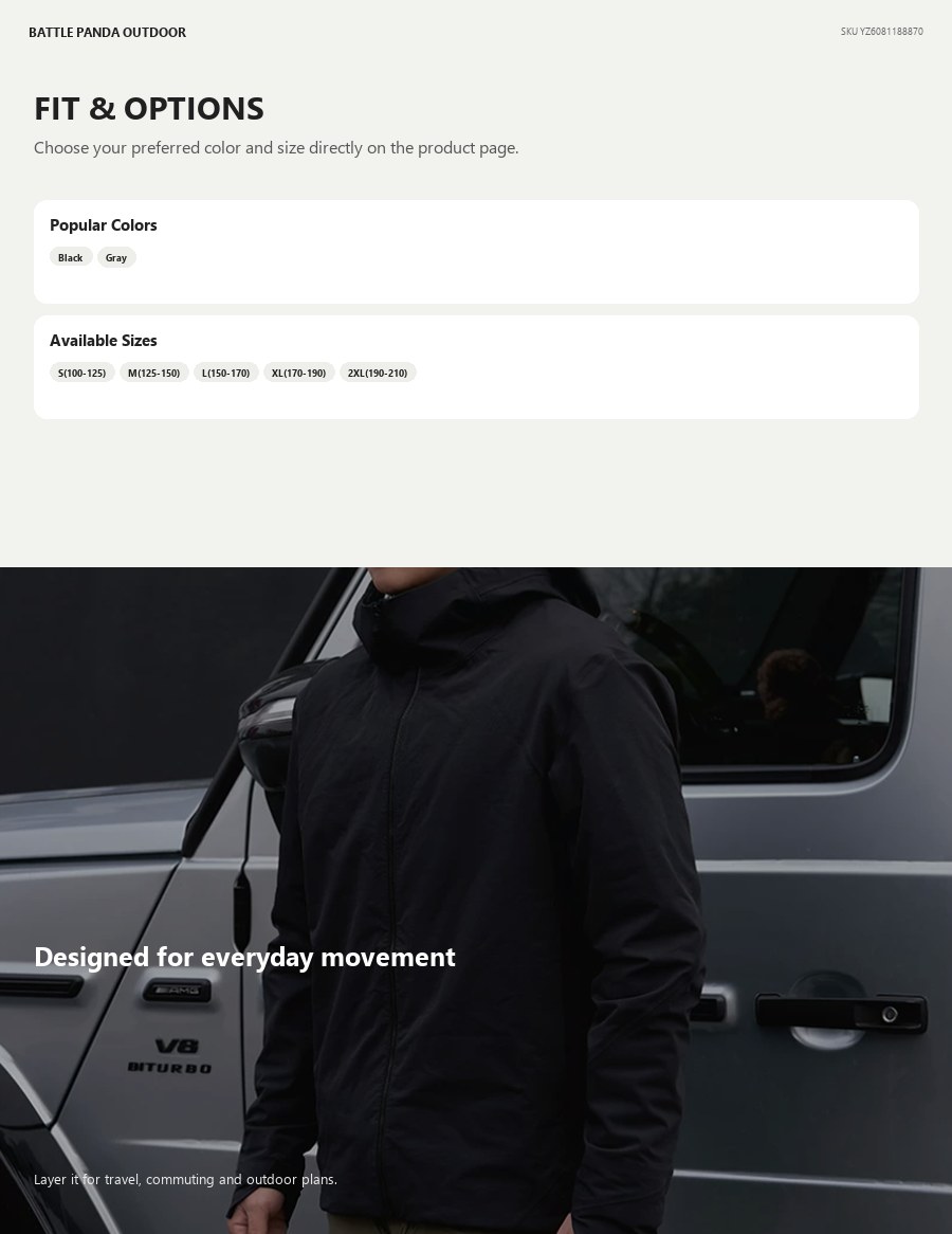 N-Series Business Windproof Jacket detail