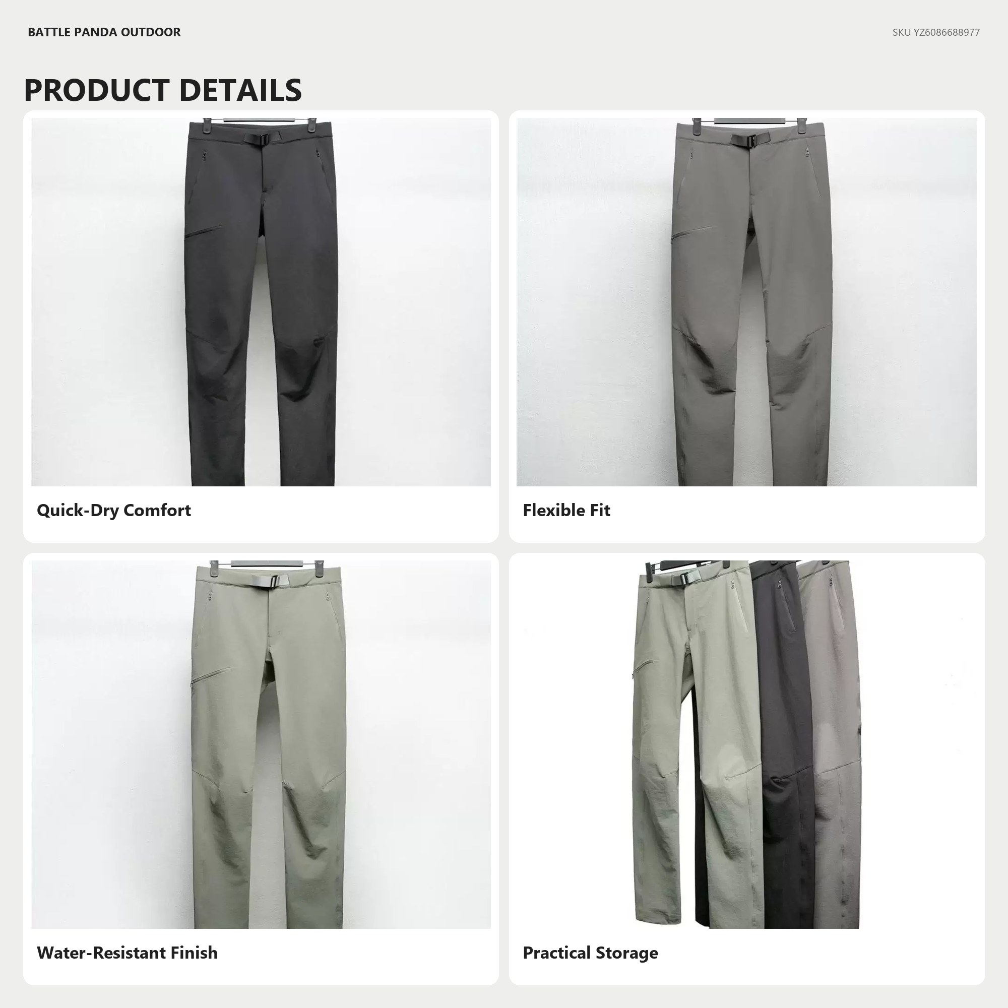 N-Series AR Waterproof Softshell Hiking Pants detail