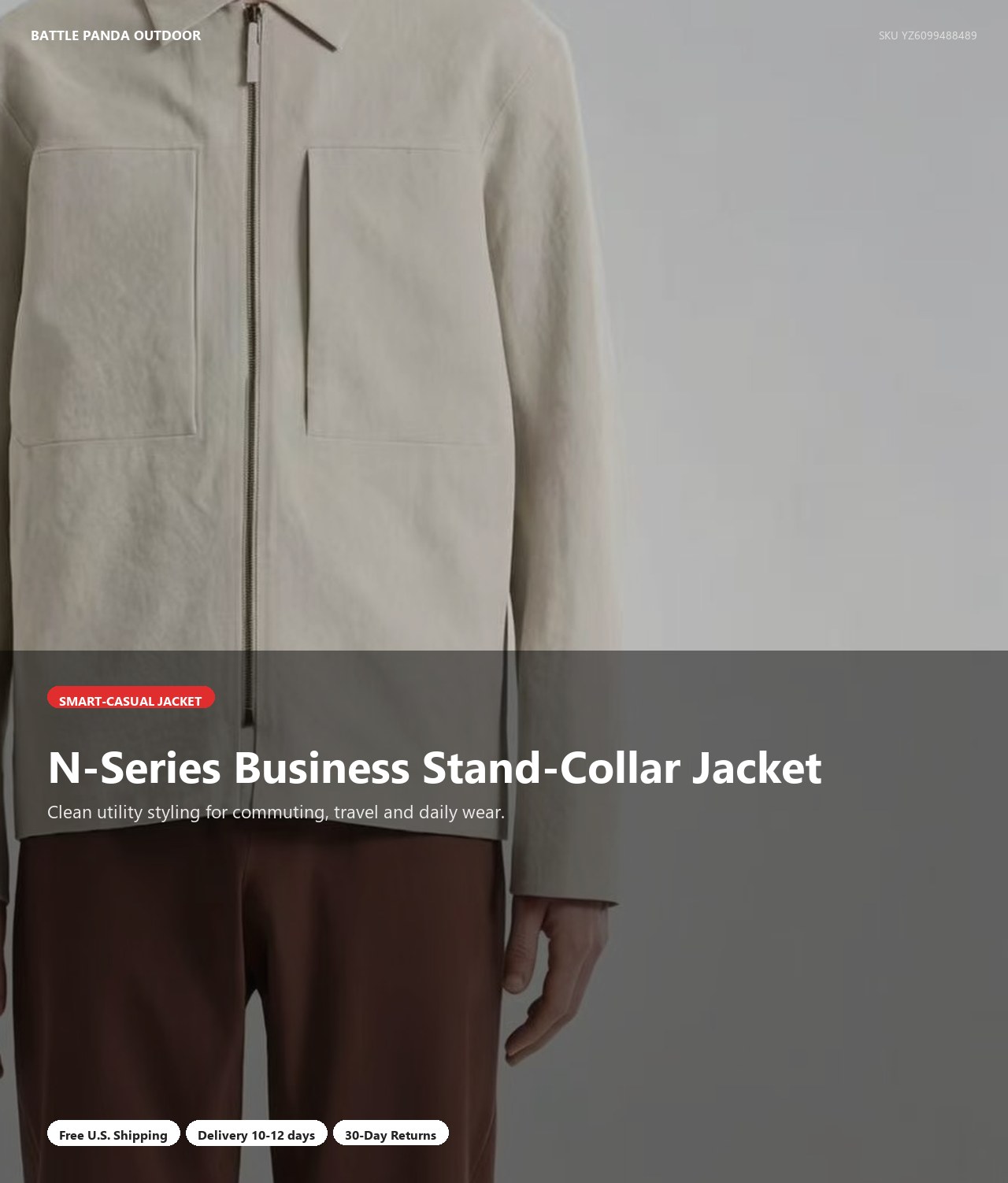 N-Series Business Stand-Collar Jacket detail