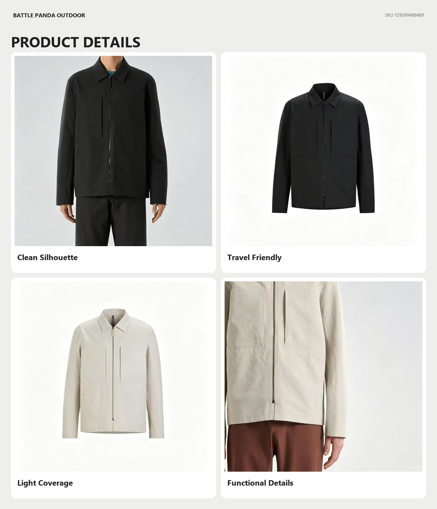 N-Series Business Stand-Collar Jacket detail