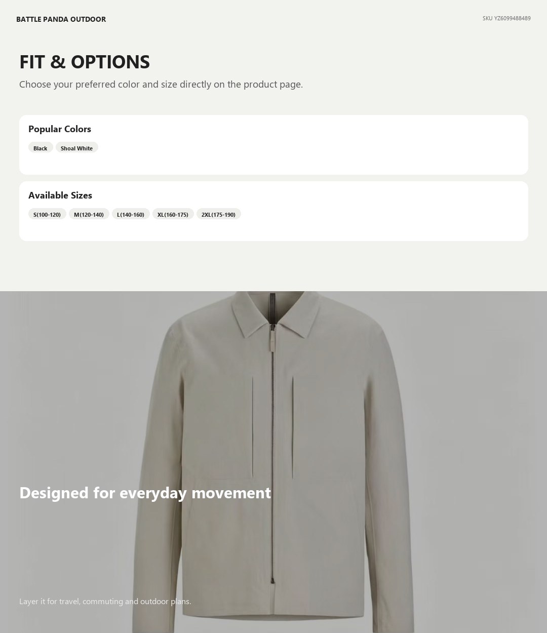 N-Series Business Stand-Collar Jacket detail