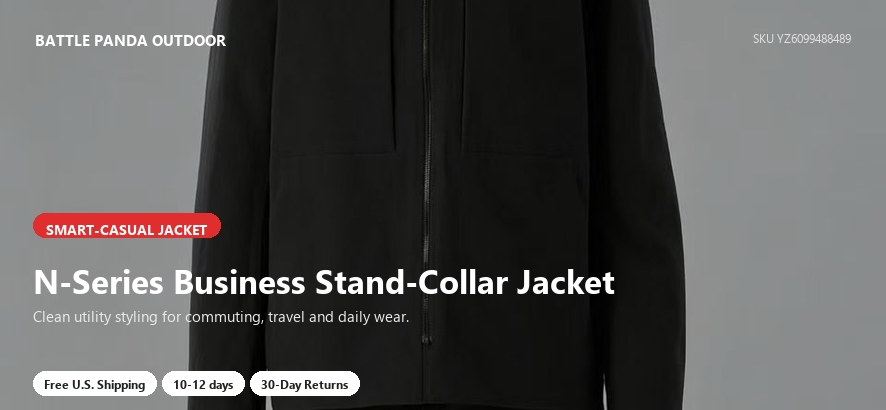 N-Series Business Stand-Collar Jacket detail