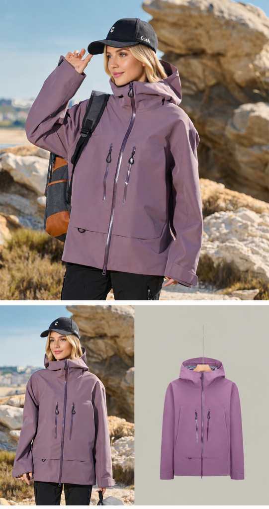 Seam-Sealed Waterproof Outdoor Shell Jacket - detail 01