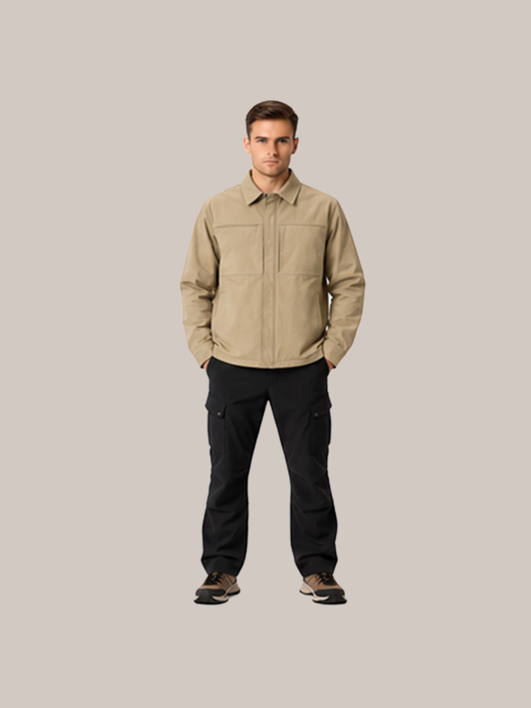 N-Series Men's Collared Business Shirt Jacket - detail 01 scene1 front