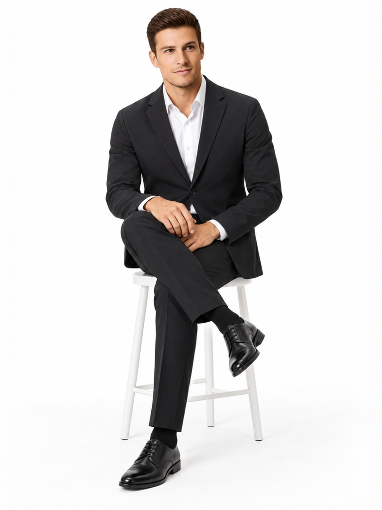 Men's Casual Blazer Jacket - detail 05 scene5 seated